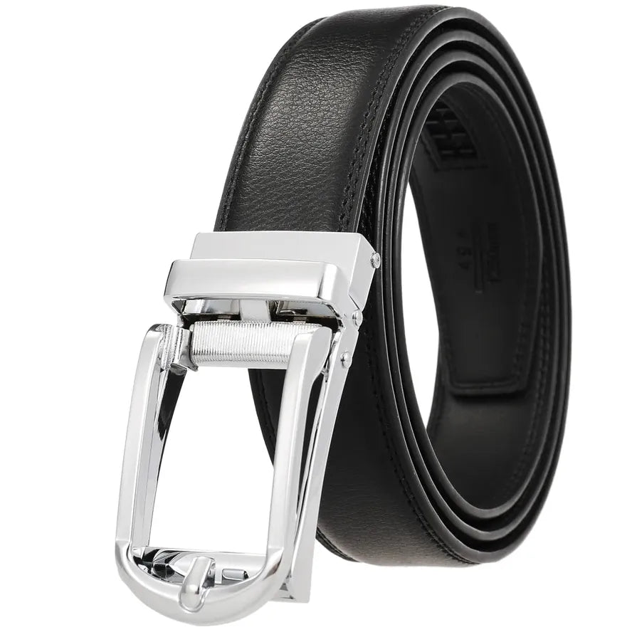 HKM-248147 Men's Leather Belt, Model LY33-23430-1, Durable and Stylish Design