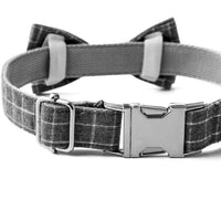 HKM-2481853 Plaid Nylon Dog Collar with Adjustable Alloy Socket, Size S/M/L