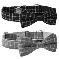 HKM-2481853 Plaid Nylon Dog Collar with Adjustable Alloy Socket, Size S/M/L