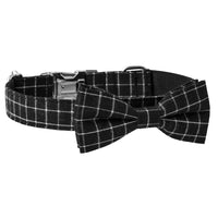 HKM-2481853 Plaid Nylon Dog Collar with Adjustable Alloy Socket, Size S/M/L