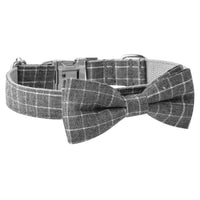 HKM-2481853 Plaid Nylon Dog Collar with Adjustable Alloy Socket, Size S/M/L