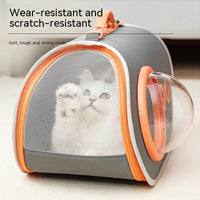 HKM-2482109 Gray Oxford Portable Large Capacity Pet Shoulder Bag - 15 Jin Capacity