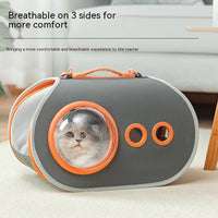 HKM-2482109 Gray Oxford Portable Large Capacity Pet Shoulder Bag - 15 Jin Capacity