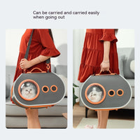 HKM-2482109 Gray Oxford Portable Large Capacity Pet Shoulder Bag - 15 Jin Capacity