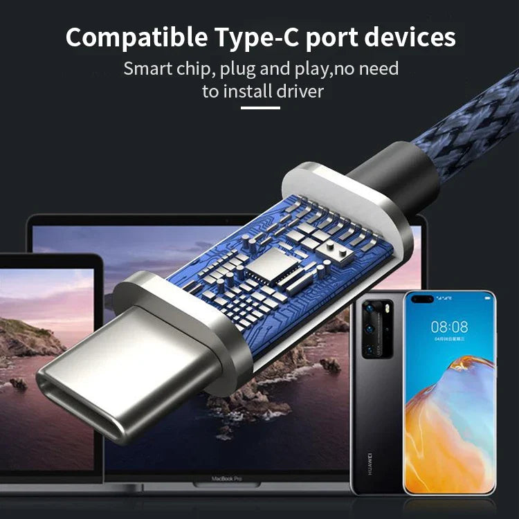 HKM-248339 Type-C to 3.5mm Audio Adapter with Microphone for Live Streaming and Charging