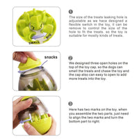 HKM-2483645 Food Dispensing Device for Dogs - Interactive Feeding Toy Made of PP, 100mm Size, 270g Weight