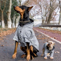 HKM-2484029 Windproof Raincoat for Pets - Reflective Casual Polyester Jacket