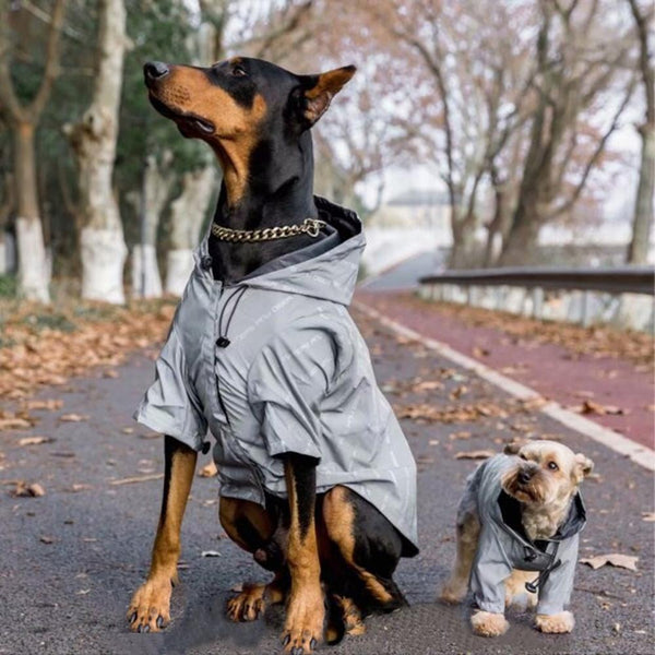 HKM-2484029 Windproof Raincoat for Pets - Reflective Casual Polyester Jacket