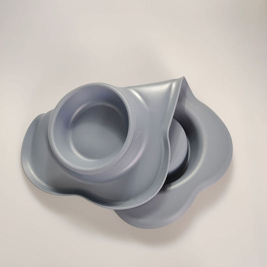 HKM-248467 Silicone Double Dog Bowl with Stainless Steel Insert - Large and Small Sizes Available