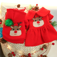HKM-2485437 Festive Red Pet Clothing Collection for Dogs and Cats - Christmas Sweaters, Dresses, and Hoodies