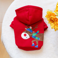 HKM-2485437 Festive Red Pet Clothing Collection for Dogs and Cats - Christmas Sweaters, Dresses, and Hoodies