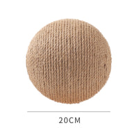 HKM-2485821 Sisal Cat Catching Ball with Wood Base for Natural Scratching and Play