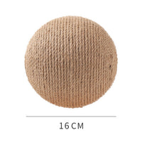 HKM-2485821 Sisal Cat Catching Ball with Wood Base for Natural Scratching and Play