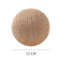 HKM-2485821 Sisal Cat Catching Ball with Wood Base for Natural Scratching and Play
