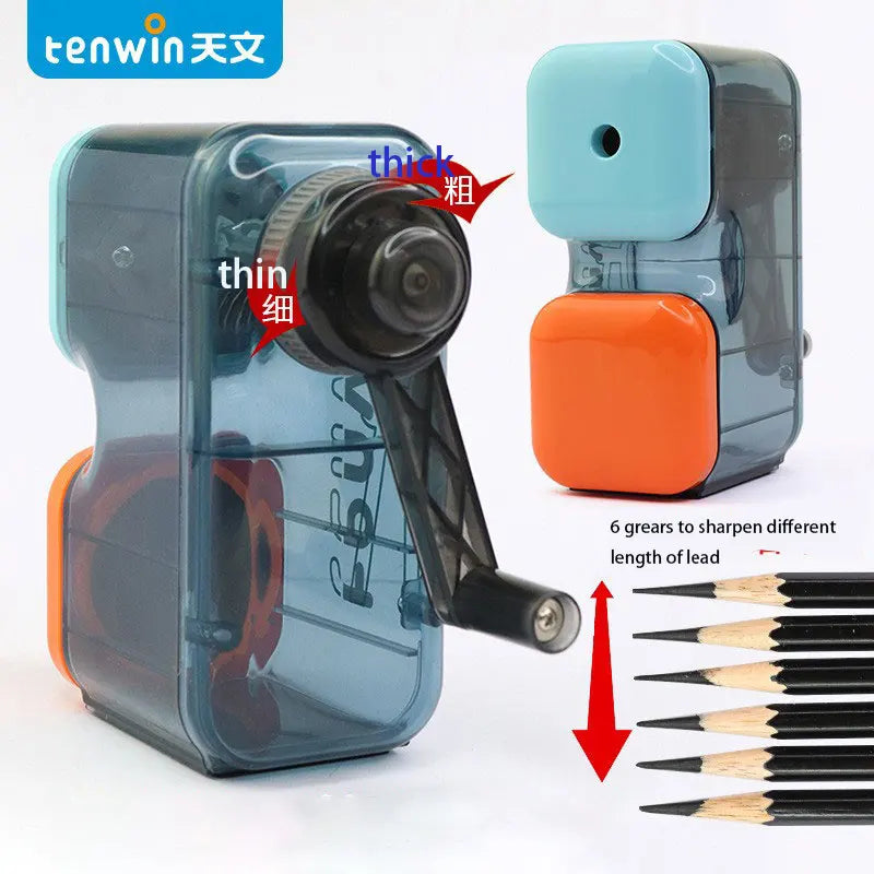 HKM-248723 Artist 6-Gear Sketching Pencil Sharpener for Colourful Carbon Pencils