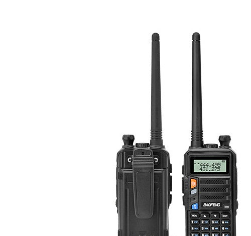 HKM-248787 Professional FM Intercom - BF-UV5R PLUS, 136-174/400-520 MHz, 10W Power, 128 Channels, 3-8 km Range, Lithium Battery
