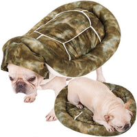 HKM-2487997 Multifunctional Pet Nest for Winter ¨C Warm Polyester Clothing in Green & Brown, Sizes S to 3XL