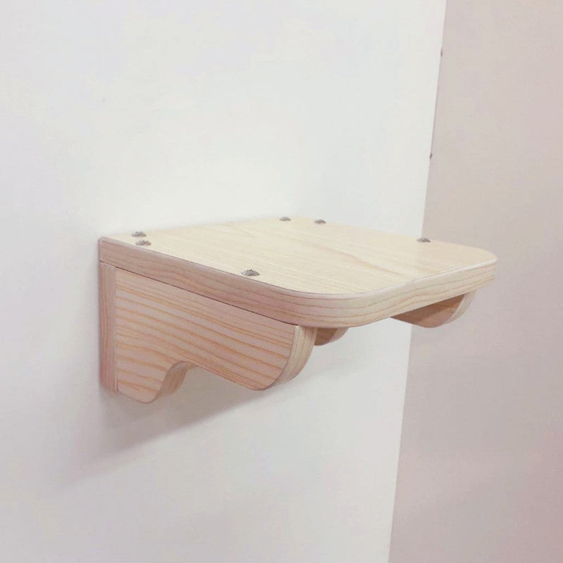 HKM-2488893 Wall-Mounted Solid Wood Cat Jumping Platform for Active Play