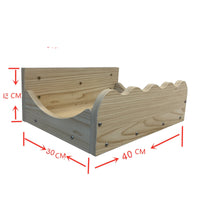HKM-2488893 Wall-Mounted Solid Wood Cat Jumping Platform for Active Play