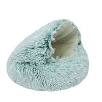 HKM-2489661 Cozy Crystal Velvet Half-Pack Cat Nest with Plush Interior and Oxford Base