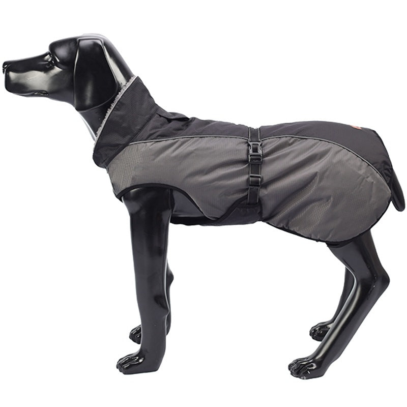 HKM-2489789 Waterproof Dog Raincoat in Black, Casual Style, Sizes S to XXXL