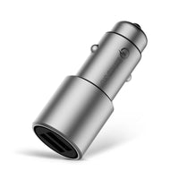 HKM-248979 Xiaomi Quick Charge Stainless Steel Car Charger with Dual USB Output