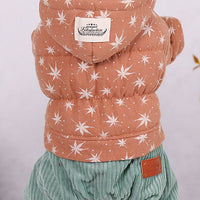 HKM-2490045 Cute Padded Four-Legged Clothing for Small Dogs in Blue, Pink, and Khaki Yellow