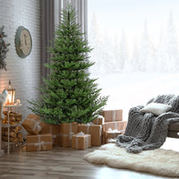 HKM-249043 9ft Eco-Friendly PE/PVC Hybrid Christmas Tree - Realistic Cedar Design, Indoor/Outdoor Holiday Decoration