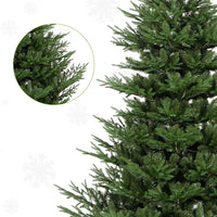 HKM-249043 9ft Eco-Friendly PE/PVC Hybrid Christmas Tree - Realistic Cedar Design, Indoor/Outdoor Holiday Decoration