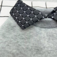HKM-2490685 Stylish Two-Piece Thin Velvet Dog Hoodie with Detachable Collar - Available in Gray, Beige, and Dark Gray