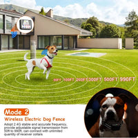 HKM-2491069 Wireless Dog Training Collar with 990FT Range, Waterproof Receiver, Beep/Vibration/Shock Modes, Rechargeable System