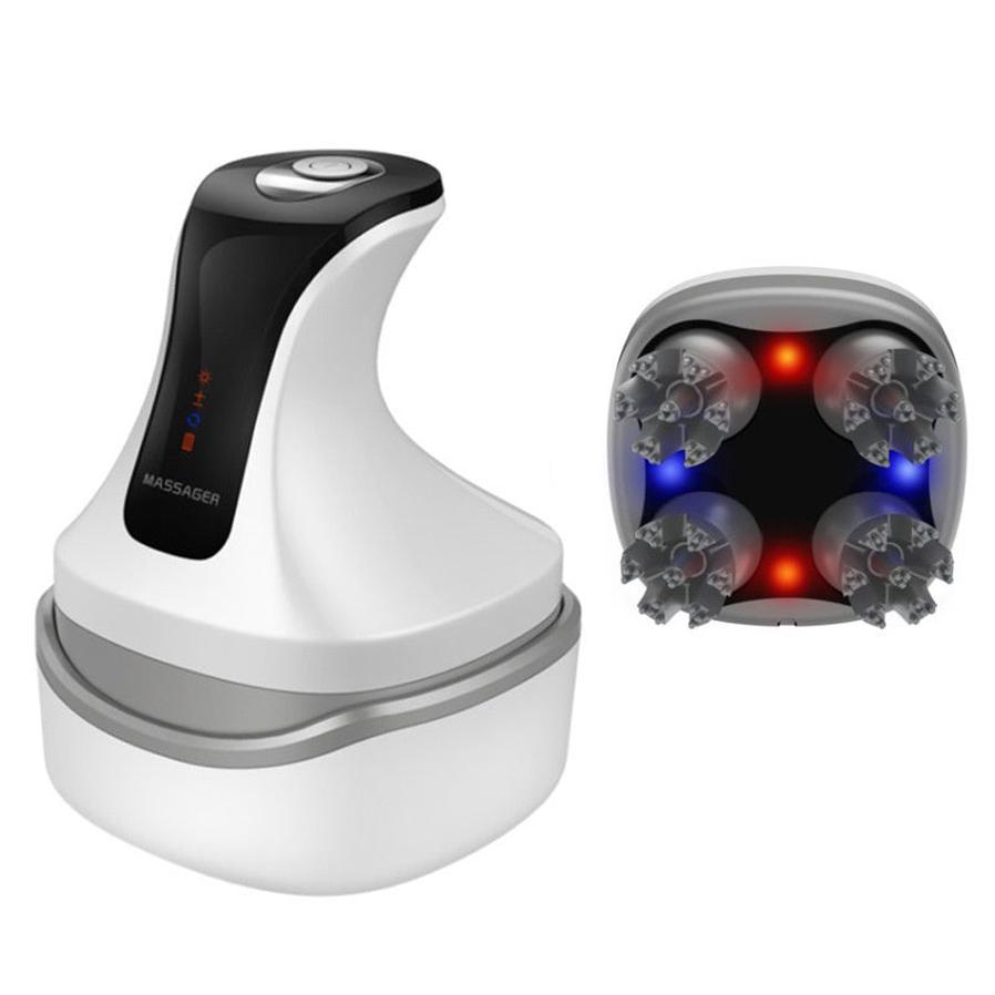 HKM-249107 Rechagable Cat Head Massager with 4 Vibration Settings in Vanilla Blue, Classic White, and Pearl White
