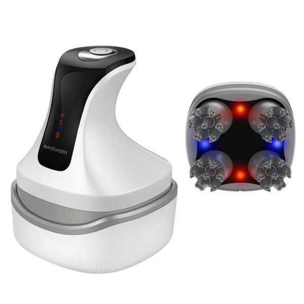 HKM-249107 Rechagable Cat Head Massager with 4 Vibration Settings in Vanilla Blue, Classic White, and Pearl White