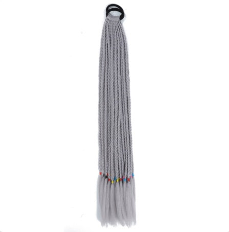 HKM-249171 24-Inch Straight Dreadlock Ponytail Wig – High-Temperature Fiber, Suitable for All Skin Tones