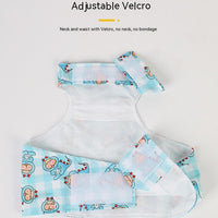 HKM-2491965 Cooling Ice Apron and Vest for Pets - Cartoon Styles in Blue Dinosaur, Yellow Bull, Pink Strawberry, Sizes S, M, L