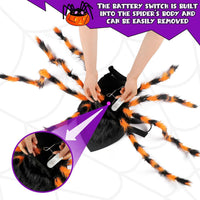 HKM-2495933 Luminous Spider Costume for Pets - Halloween Dress Up for Cats and Dogs in Multiple Sizes