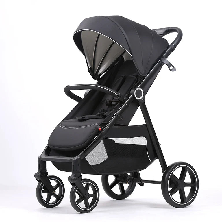 HKM-249619 3-in-1 Foldable Baby Push Car Stroller for Kids 3 Years and Up with One-Foot Brake and Five-Point Harness