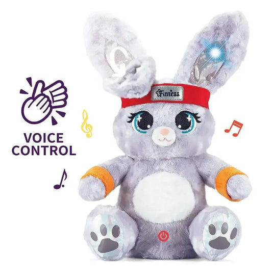 HKM-249683 Dancing Talking Plush Rabbit Doll Toy with Voice Control for Babies and Kids