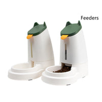 HKM-2497341 Automatic Large Capacity Pet Feeder and Water Dispenser in Grey, Blue, and Green