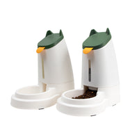 HKM-2497341 Automatic Large Capacity Pet Feeder and Water Dispenser in Grey, Blue, and Green