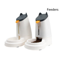 HKM-2497341 Automatic Large Capacity Pet Feeder and Water Dispenser in Grey, Blue, and Green