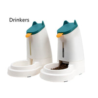 HKM-2497341 Automatic Large Capacity Pet Feeder and Water Dispenser in Grey, Blue, and Green