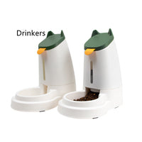HKM-2497341 Automatic Large Capacity Pet Feeder and Water Dispenser in Grey, Blue, and Green