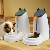 HKM-2497341 Automatic Large Capacity Pet Feeder and Water Dispenser in Grey, Blue, and Green