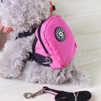 HKM-2497597 Small Dog and Cat Self-Backpack with Breathable Mesh and Adjustable Traction Rope