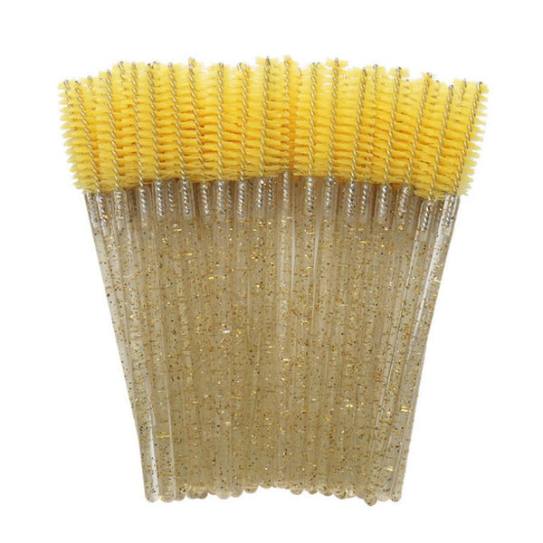 HKM-249811 Disposable Eyelash Brushes with Crystal Rod - 50 Pack