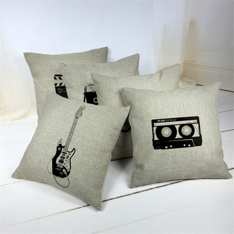 HKM-249875 Digital Print Cotton Linen Pillowcase - Soft & Stylish Home Decor