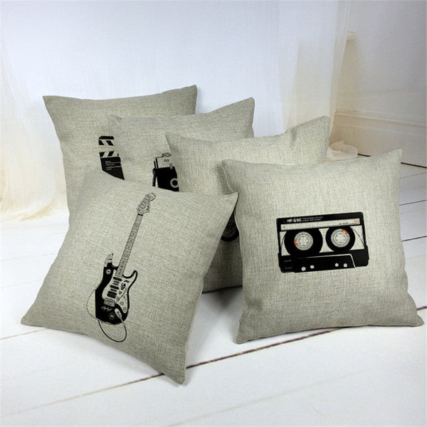 HKM-249875 Digital Print Cotton Linen Pillowcase - Soft & Stylish Home Decor