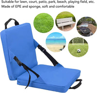 HKM-249939 Portable Foldable Stadium Chair with Cushion for Outdoor Use and Beach Settings