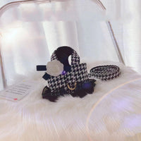 HKM-2499517 Stylish Polyester Pet Clothes with Bird Check Print and Tow Rope for Dogs and Cats